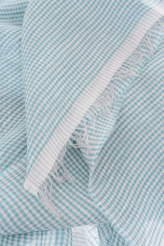 Mini checked Cotton and flax S.TROPEZ Foulard