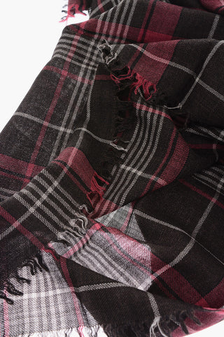 sciarpa tartan in lana vergine e seta