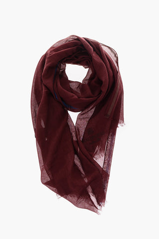 solid color foulard with embroidered logo