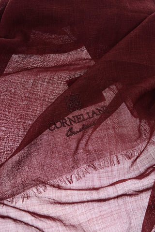 solid color foulard with embroidered logo