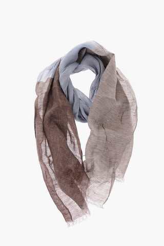 two-tone flax and cotton foulard