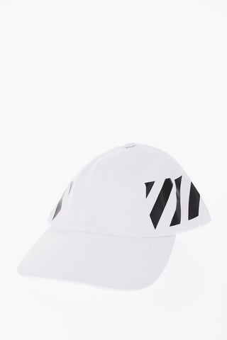 cappello baseball con motivo a strisce diagonali