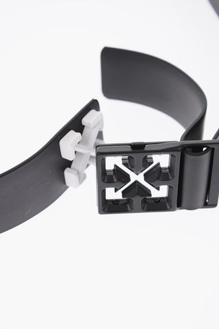 40mm embrossed logo pvc OFF WAVY belt