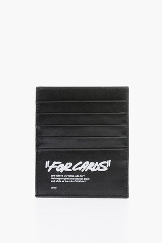 portacarte QUOTE in pelle con stampa in lettering