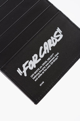 portacarte QUOTE in pelle con stampa in lettering
