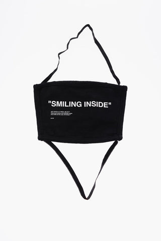 solid color SMILING INSIDE face mask