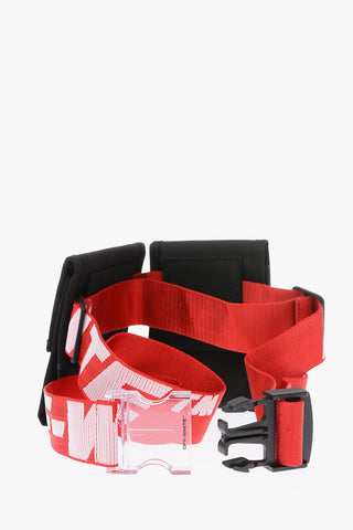 removable two-pockets fanny pack with adjustable industrial belt