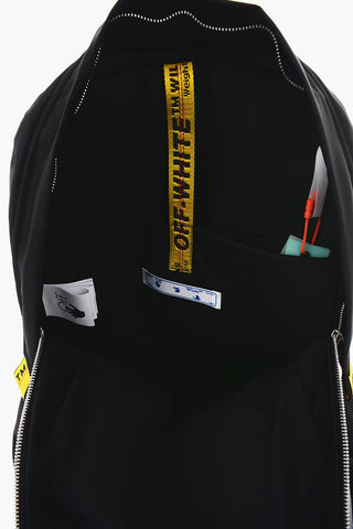 solid color backpack with contrasting details