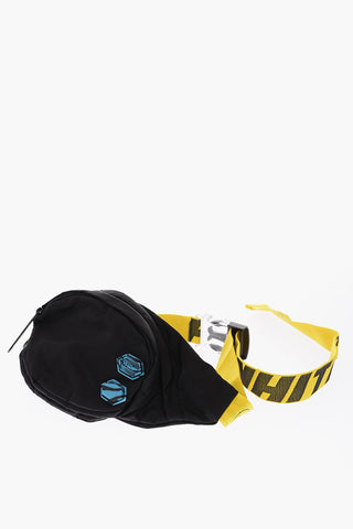 logoed shoulder strap nylon bum bag