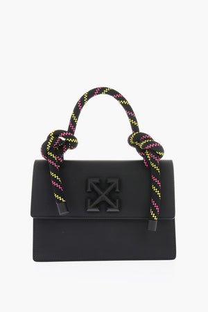 Leather GUMMY JITNEY 1.4 mini bag with braided fabric handle