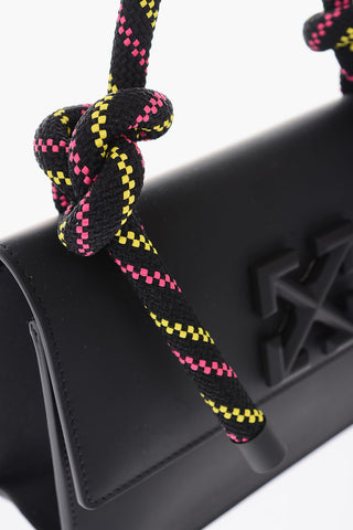 Leather GUMMY JITNEY 1.4 mini bag with braided fabric handle