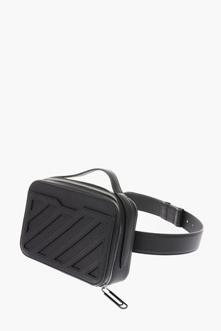 cut out details leather DIAG FORMAL bum bag