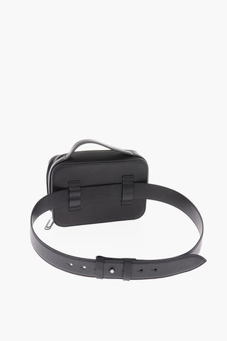 cut out details leather DIAG FORMAL bum bag