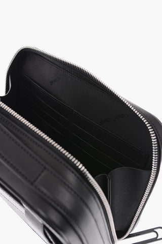 cut out details leather DIAG FORMAL bum bag