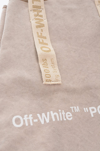 printed arrows shopper bag with Leather Trimmings