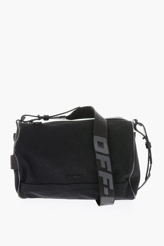 baby duffle bag in canvas con rifiniture in pelle