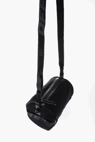 baby duffle bag in canvas con rifiniture in pelle