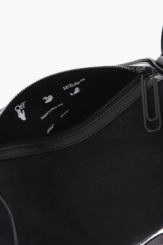 baby duffle bag in canvas con rifiniture in pelle