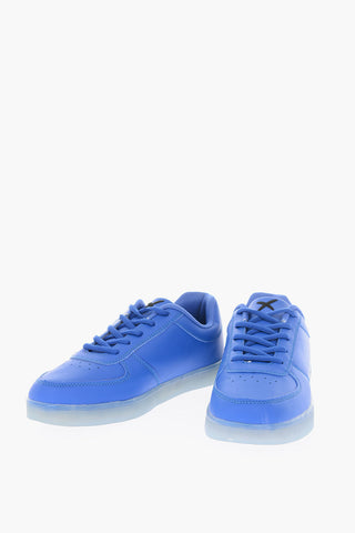 Sneakers in ecopelle con suola led 