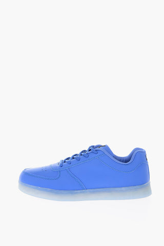 Sneakers in ecopelle con suola led 