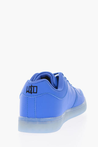 Sneakers in ecopelle con suola led 