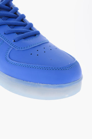 Sneakers in ecopelle con suola led 