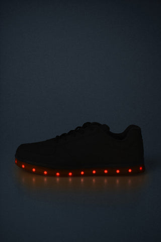 Sneakers in ecopelle con suola led 