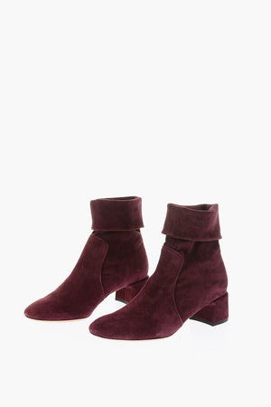 4.5cm solid color suede leather KIM4 booties