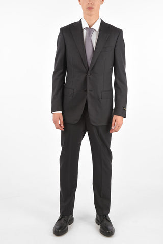 virgin wool LEADER side vents 2-button suit drop 7R