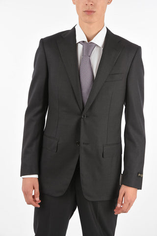 virgin wool LEADER side vents 2-button suit drop 7R