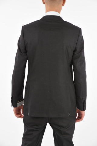 virgin wool LEADER side vents 2-button suit drop 7R