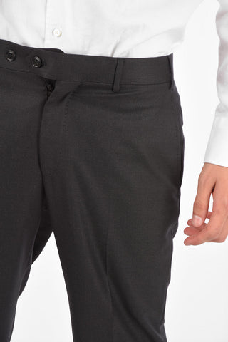 virgin wool LEADER side vents 2-button suit drop 7R
