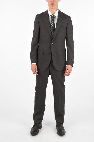 virgin wool LEADER side vents 2-button suit drop 7R