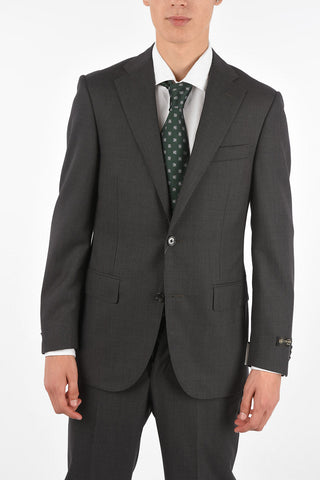 virgin wool LEADER side vents 2-button suit drop 7R