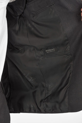 virgin wool LEADER side vents 2-button suit drop 7R