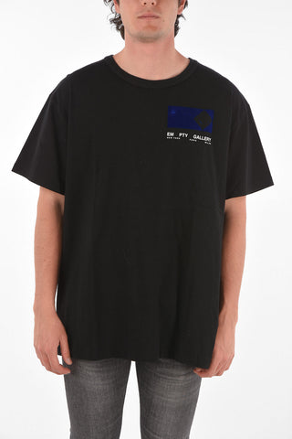Crewneck EMPTY GALLERY T-shirt with Lettering Print