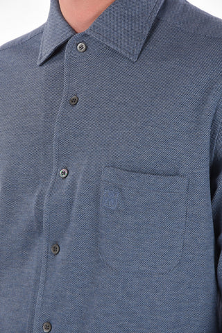 ID COUTURE Hopsack Shirt with Breast Pocket