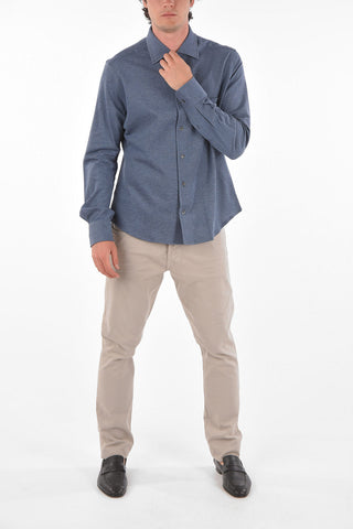 ID COUTURE Hopsack Shirt with Breast Pocket