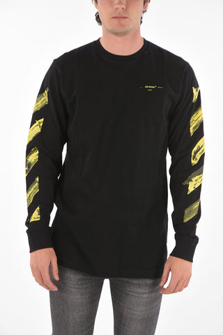 contrasting printed SSENSE crew-neck t-shirt
