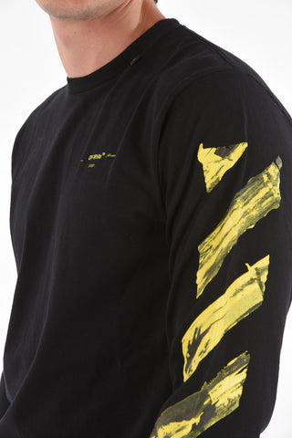 contrasting printed SSENSE crew-neck t-shirt