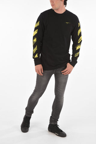 contrasting printed SSENSE crew-neck t-shirt