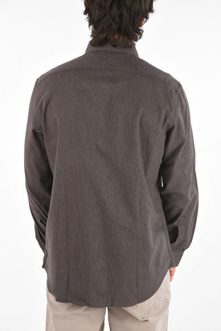 ID Herringbone Patterend Shirt with Two-button Cuffs