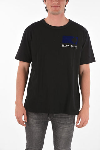 Crewneck EMPTY GALLERY T-shirt with Lettering Print
