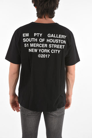 Crewneck EMPTY GALLERY T-shirt with Lettering Print