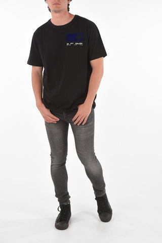 Crewneck EMPTY GALLERY T-shirt with Lettering Print