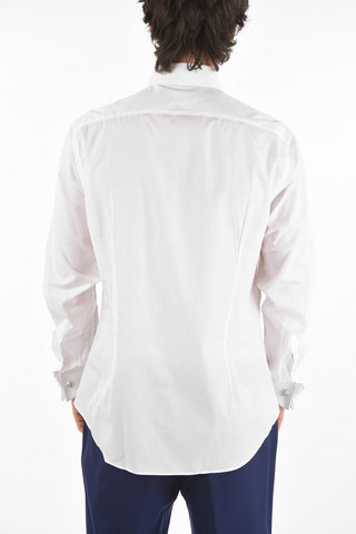 Camicia in Popeline con Polsini Doppi alla Francese