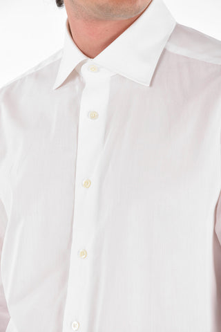Camicia in Popeline con Polsini Doppi alla Francese