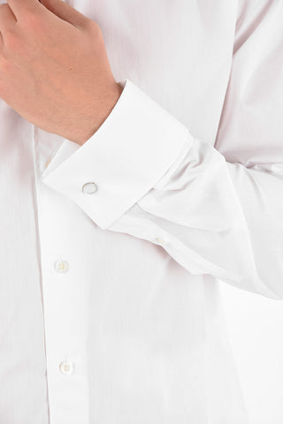 Camicia in Popeline con Polsini Doppi alla Francese