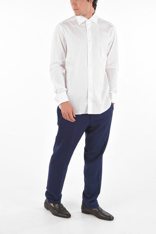 Camicia in Popeline con Polsini Doppi alla Francese