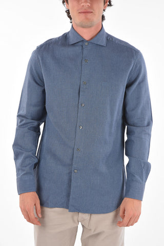 ID Standard Collar Twill Cotton Shirt